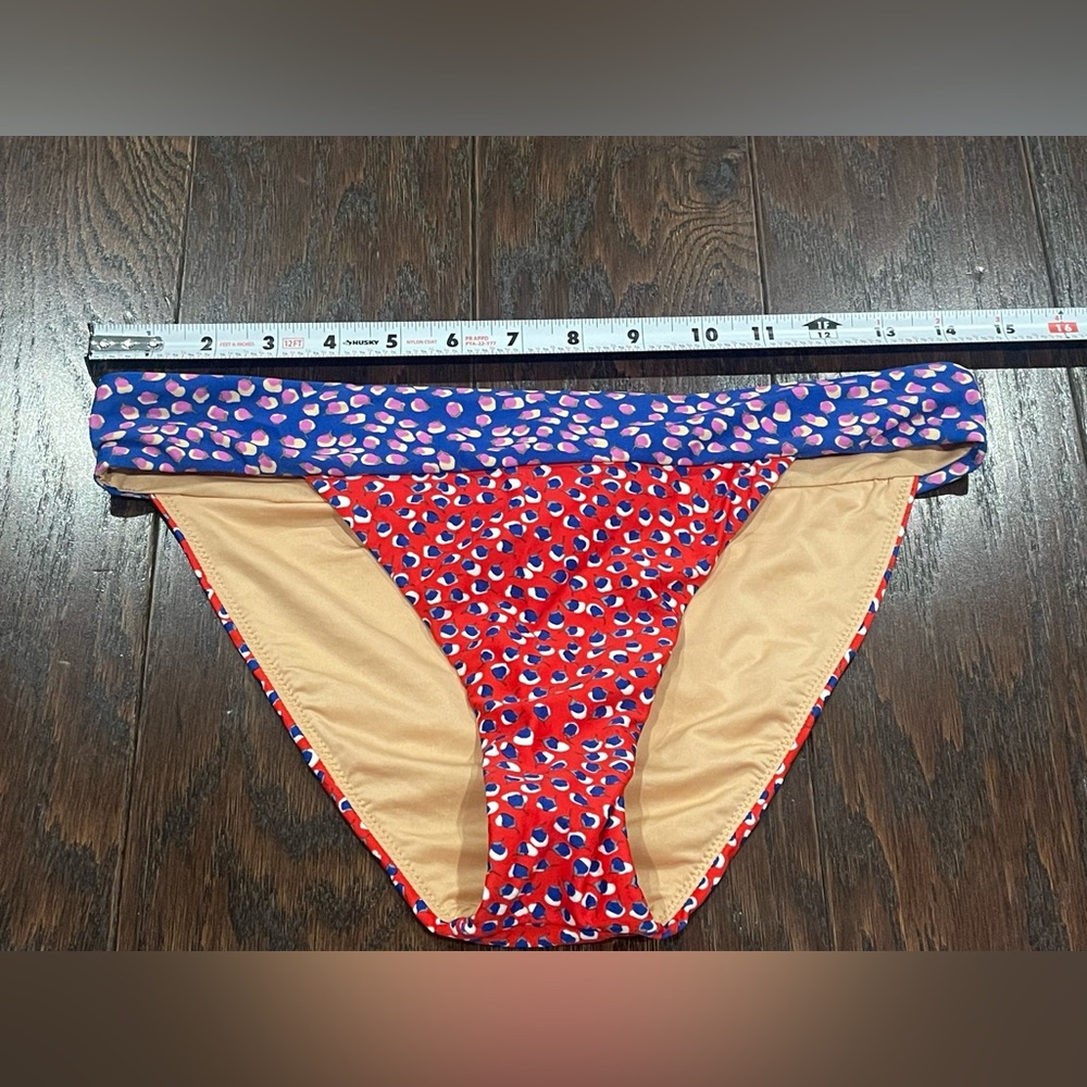 J. Crew Women Surf High Rise bikini bottom in floral Size Small NEW